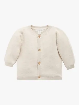 Текстурированный кардиган baby essentials Purebaby, цвет Wheat Melange