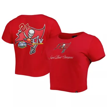 Женская красная футболка New Era Tampa Bay Buccaneers Historic Champs New Era