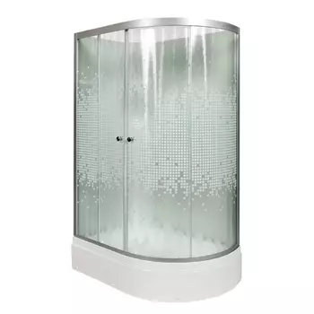 Душевая кабина DTO L720LN 120х80х200 см, стекло с узором, профиль матовый хром