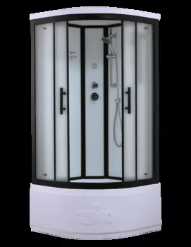 Душевая кабина Timo Standart T-6600BF 100х100 профиль черный, стекло матовое