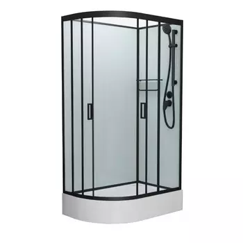 Душевая кабина Frank F412/1 R М Black без крыши