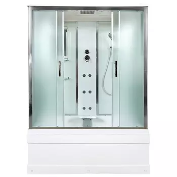 Душевая кабина DTO EM4517GM 170х90х220 см, стекло с узором, профиль глянцевый хром