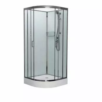 Душевая кабина Frank F420 Brilliant 120x120x210 см, стекло прозрачное, профиль хром
