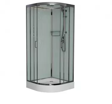 Душевая кабина Frank F420 Brilliant 120x120x215 см, стекло прозрачное, профиль хром