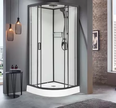 Душевая кабина Frank F420 М Black матовое стекло
