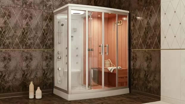 Душевая кабина Frank F916R с финской сауной, правая