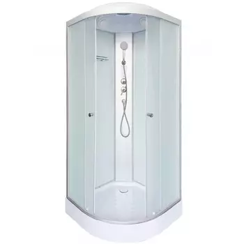 Душевая кабина DTO LM901EL 100х100х215 см, стекло матовое, профиль матовый хром