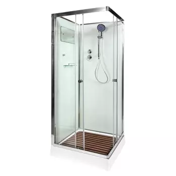 Душевая кабина DTO K401 100х100х208 см, стекло прозрачное, профиль глянцевый хром