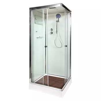 Душевая кабина DTO K401S 100х100х220 см, стекло прозрачное, профиль глянцевый хром