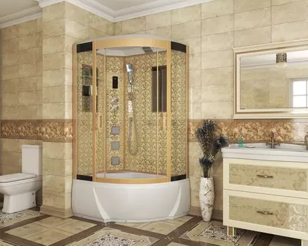 Душевая кабина Niagara Lux 7712GL 120x80 золото