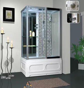 Душевая кабина Niagara Lux 7716W L 120x82 серебристый матовый