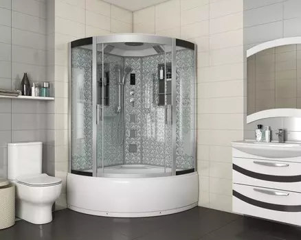 Душевая кабина Niagara Lux 7744W 120x120 хром, металлик