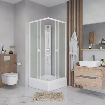 Душевая кабина Niagara Promo P90/26Q/MT/BK 90х90 стекло матовое, профиль белый