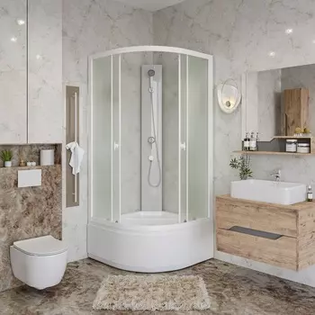 Душевая кабина Niagara Promo P90/40/MT/BK 90x90 стекло матовое, профиль белый