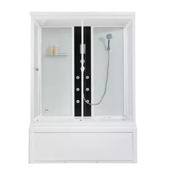 Душевая кабина Orans SR-86202WM 150х90 профиль белый, стекло прозрачное