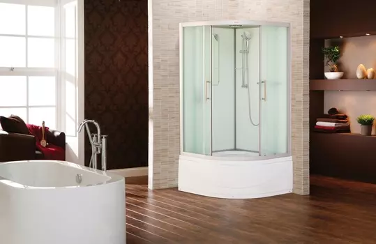 Душевая кабина Esbano Elegancia EST-100 CRB 100x100x210 см, с крышей и высоким поддоном