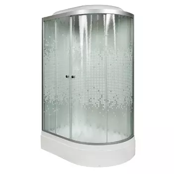 Душевая кабина DTO L720LGM+EL 120х80х215 см, стекло с узором, профиль матовый хром