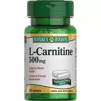 Nature's Bounty L-карнитин 500 мг таблетки 30 шт