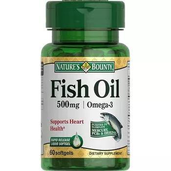 Nature's Bounty Рыбий Жир 500 мг Омега-3 капсулы 60 шт