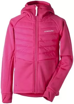 Куртка подростковая Didriksons TOVIK GS HYBRID HOODIE, фуксия, 502375