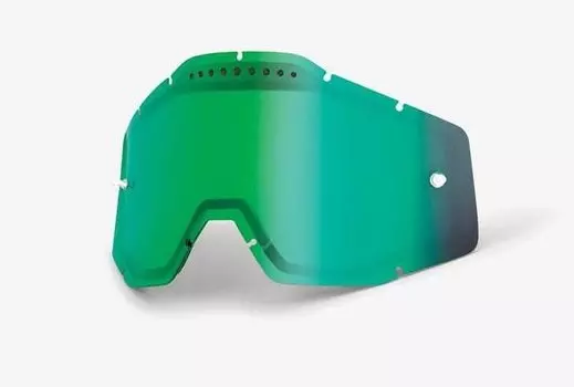 Линза 100% Racecraft/Accuri/Strata Vented Dual Pane Lens Anti-Fog Green Mirror, 51006-005-02