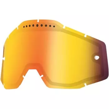 Линза 100% Racecraft/Accuri/Strata Vented Dual Pane Lens Anti-Fog Red Mirror, 51006-003-02