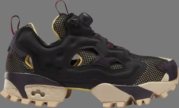 Кроссовки instapump fury trail 'black weathered yellow' Reebok, черный