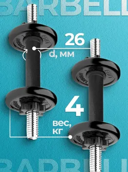 Гантели разборные MB Barbell MB-FdbM-At4 4кг 2шт