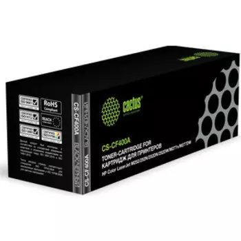 Картридж Cactus CS-CF400A black ((1500стр.) для HP Color LaserJet M252/252N/252DN/252DW/M277n/M277DW) (CS-CF400A)