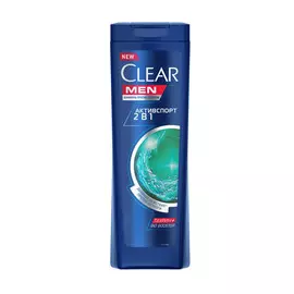 шампунь CLEAR Men Активспорт 2в1 против перхоти 400мл мужской