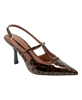 Женские босоножки-лодочки Remmi Strappy Slingback на каблуке Marc Fisher, коричневый