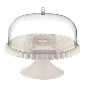 Тортница 30 см Guzzini Tiffany молочно-белый