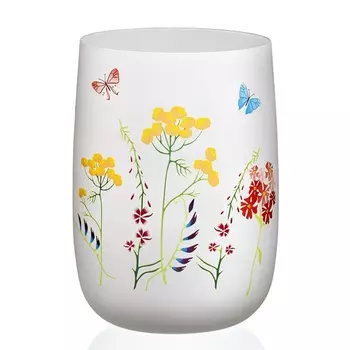 Ваза 18 см Bohemia Crystal Herbal белый