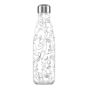 Термос Chilly's Bottles line drawing 500 мл faces