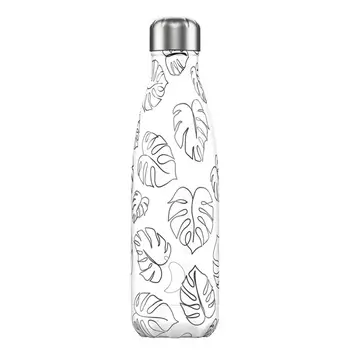 Термос Chilly's Bottles line drawing 500 мл leaves
