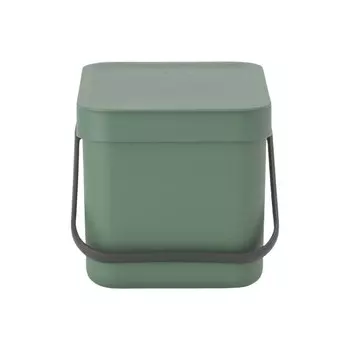 Ведро для мусора 6 л Brabantia Sort & Go встраиваемое тёмно-зелёный