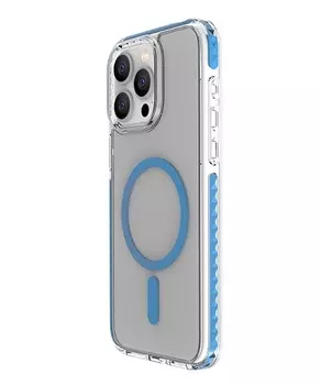 Чехол MOCOLL Jelly Series CJBL4 на iPhone 15 Pro Max, матовый с голубой рамкой