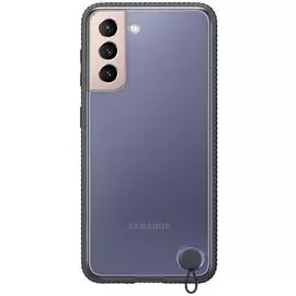 Чехол - накладка Samsung EF-GG991CBEGRU Clear Protective Cover S21, прозрачный c чёрной рамкой
