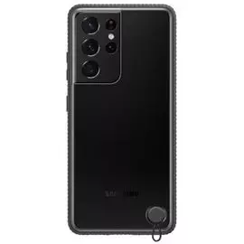 Чехол - накладка Samsung EF-GG998CBEGRU Clear Protective Cover S21 Ultra, прозрачный c чёрной рамкой