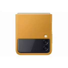 Чехол Samsung EF-VF711LYEGRU Leather Cover Z Flip3, желтый