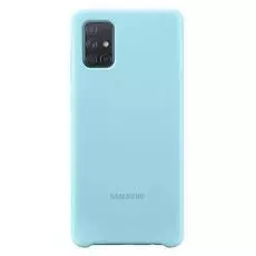 Чехол Samsung Silicone Cover EF-PA715TLEGRU для Galaxy A71, голубой