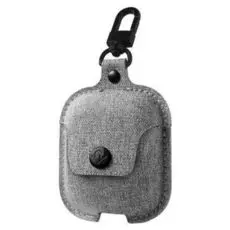 Чехол TwelveSouth AirSnap 12-1917 для наушников и зарядного кейса AirPods, канвас, светло-серый