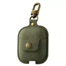 Чехол TwelveSouth AirSnap 12-1954 для наушников и зарядного кейса AirPods, канвас, оливковый