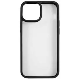 Чехол Usams US-BH768 УТ000028113 пластиковый, прозрачный для iPhone 13 mini, с цветным силиконовым краем, черный (IP13JX01)