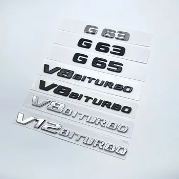 2017, эмблема с плоскими буквами G63 G65 V8 Biturbo V12 Biturbo для Mercedes Benz AMG W463, боковое крыло автомобиля, багажник, табличка с логотипом, наклейка