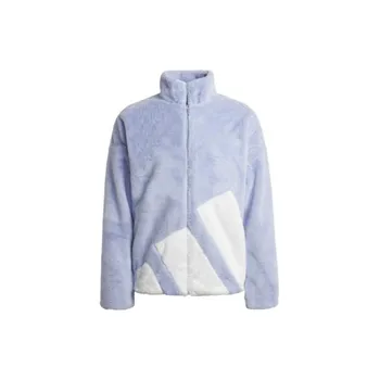 Adidas Colorblock Logo Куртка из синтетического меха Мужская Верхняя одежда Светло-фиолетовый HI1201 XS