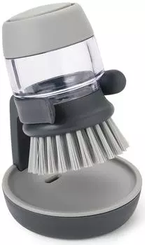 Щетка с дозатором моющего средства Joseph Joseph Palm Scrub™ серая