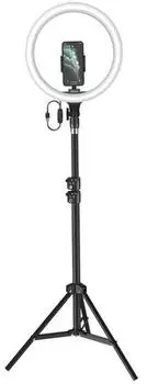 Штатив с LED-лампой Baseus Live Stream Holder-Floor Stand CRZB12-B01 (Black)