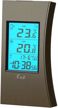 Термометр с часами Ea2 ED601 (Brown)