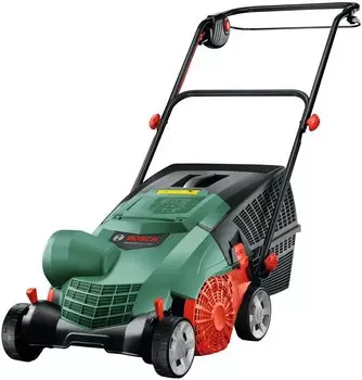 Скарификатор-аэратор BOSCH UniversalVerticut 1100, сетевой, 1.1 кВт, травосборник 50 л, прокалывание газона (аэрация), прорезание газона, удаление мусора (060088A101)